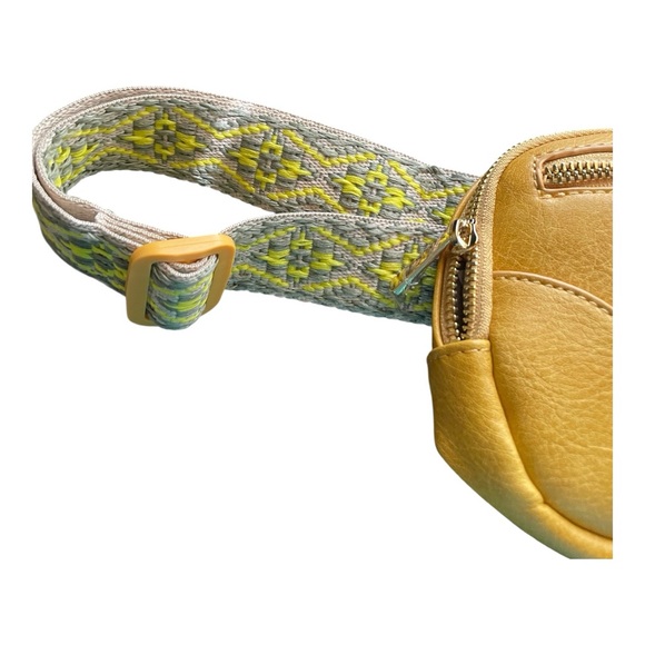 NWOT HKCLUF Yellow Belt Bag Crossbody - Picture 5 of 8